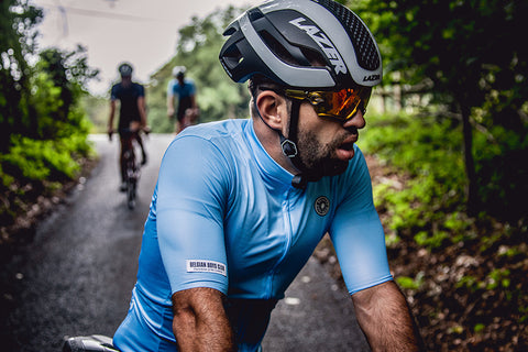 The colours of Belgium and its national light blue cycling jersey