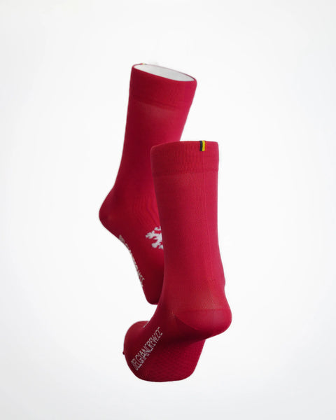 'Signature' High Tops Cherry Red Socks Belgian Boys Club