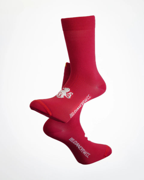 'Signature' High Tops Cherry Red Socks Belgian Boys Club