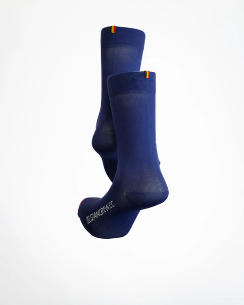 'Signature' High Tops Navy Blue Socks Belgian Boys Club