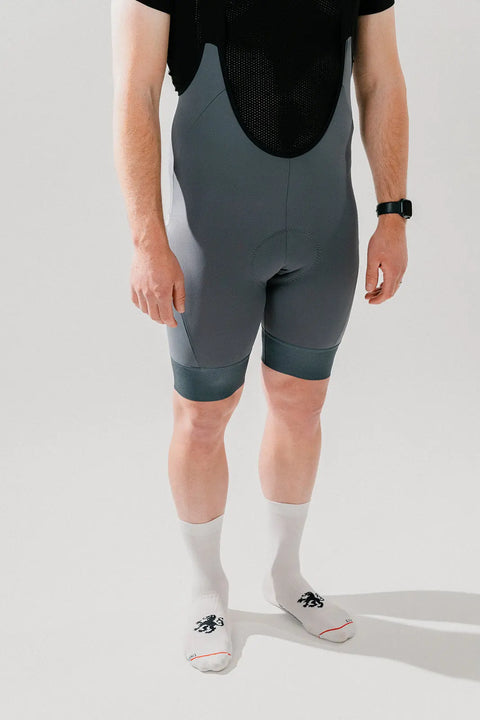 Belgian Crew Ploegsteert cargo cycling bib shorts in grey