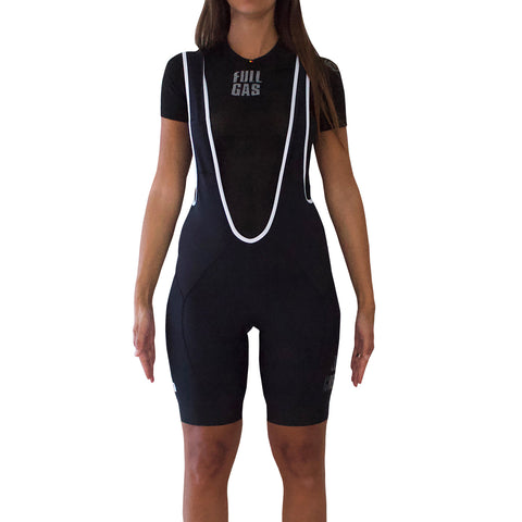 Tommeke Women Bib Shorts (Black logo)